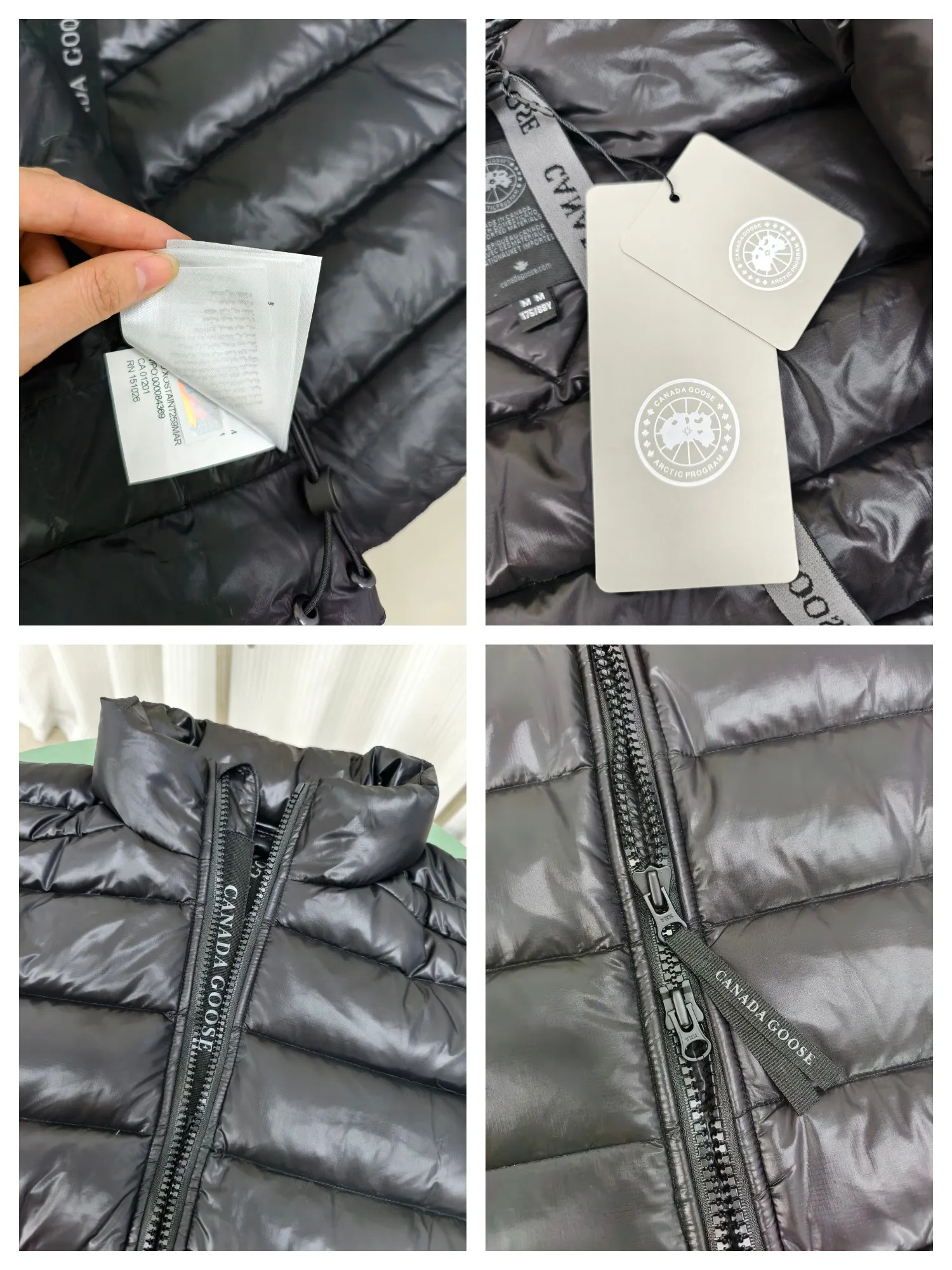 P880 2228M model (high version) Canada goose Crofton down jacket, this is a down jacket suitable for late autumn and early winter: on cold and rainy mornings, it can be used as a layer of warmth inside the rainproof jacket, and can be worn alone in the late autumn and early winter with a little bit of coolness. Filled with white duck down. The Crofton Jacket is a versatile, lightweight and versatile piece that even packs itself in for easy transport. The inner layer has removable elastic straps, making the jacket easy to carry on the shoulder and hands-free. 2 zippered hand pockets with fleece fabric on the knuckle side for softness and warmth. Color: black with black label, black with red label, ocean blue, superoxide blue, silver birch red label, silver birch black label Size: XS-2XL